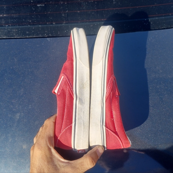 Red vans slip on shoes unisex - Picture 7 of 8